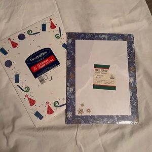 NWT SET OF 2 WINTER AND BIRTHDAY LETTER SIZE STATIONARY